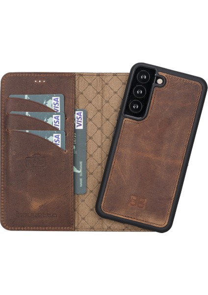 Samsung Galaxy S22 Uyumlu Deri Cüzdanlı Kılıf G2 Kahve fırsatları