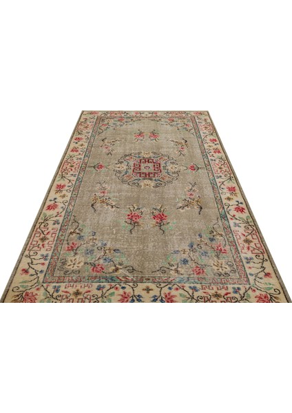 Klasik Modern Vintage Eskitme El Dokuma Halı 162 x 277CM 8846