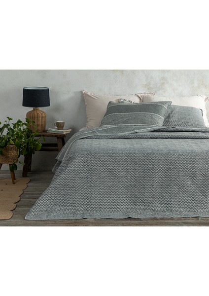Natural Flow Çok Amaçlı Tek Kişilik Yatak Örtüsü Takımı 160 x 220 cm Taş Rengi