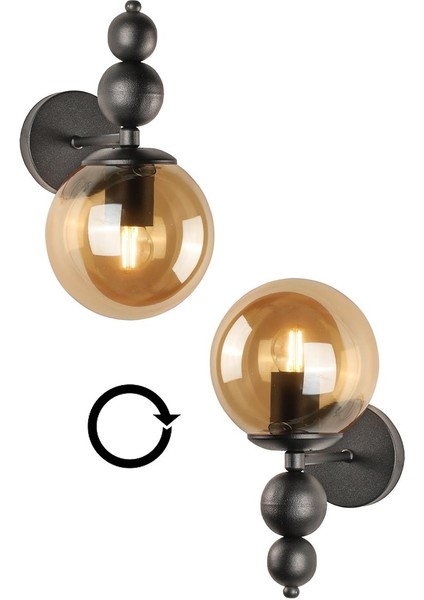 Sonsuz Aplik 2 Adet Siyah Bal Cam fiyatları