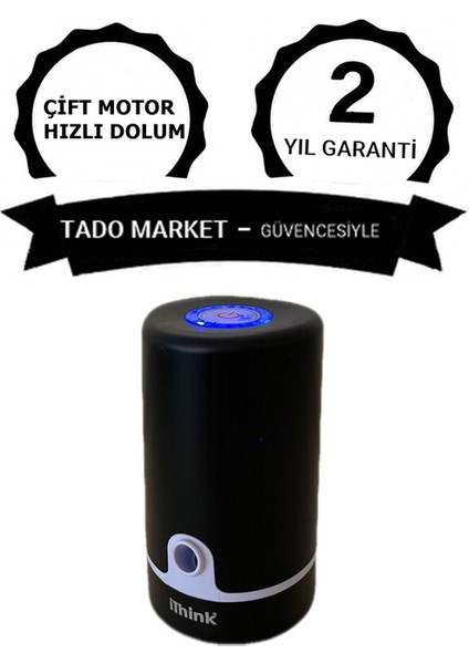 Çift Motorlu Işıklı Otomatik Kablosuz Şarjlı Damacana Su Pompası fırsatları