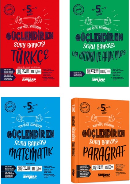 5.Sınıf Matematik - Türkçe - Din Kültürü - Paragraf Güçlendiren Soru Seti 4 Kitap 2023