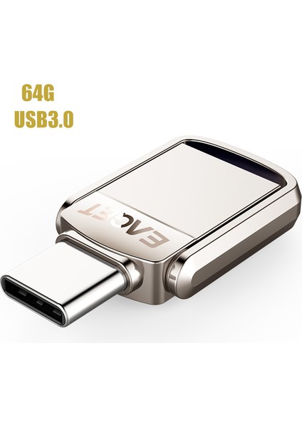 64GB Eaget CU20 USB 3.0 + Tip C 3.1 U Disk Flash Bellek - Altın (Yurt Dışından)