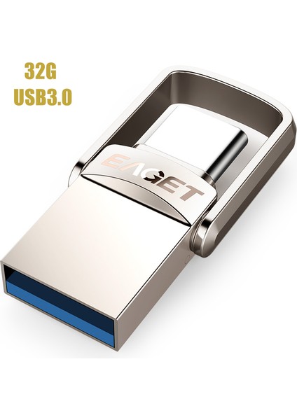 32GB Eaget CU20 USB 3.0 + Tip C 3.1 U Disk Flash Bellek - Altın (Yurt Dışından)