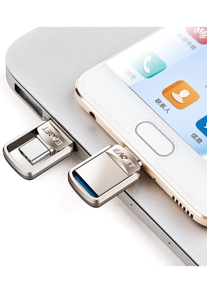 32GB Eaget CU20 USB 3.0 + Tip C 3.1 U Disk Flash Bellek - Altın (Yurt Dışından)