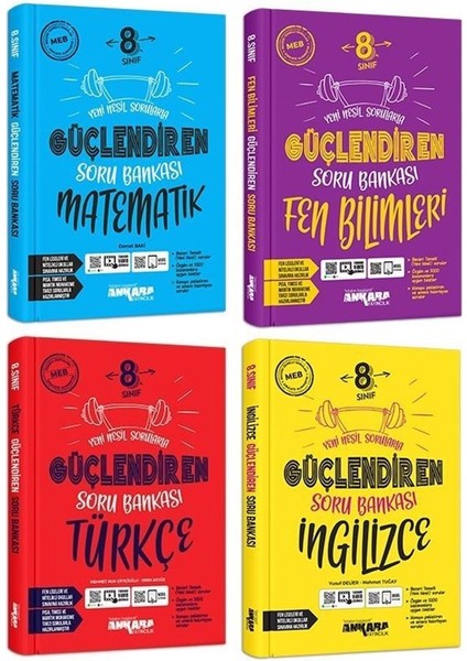 8.Sınıf Matematik - Türkçe - Fen - Ingilizce Güçlendiren Soru Seti 4 Kitap 2023