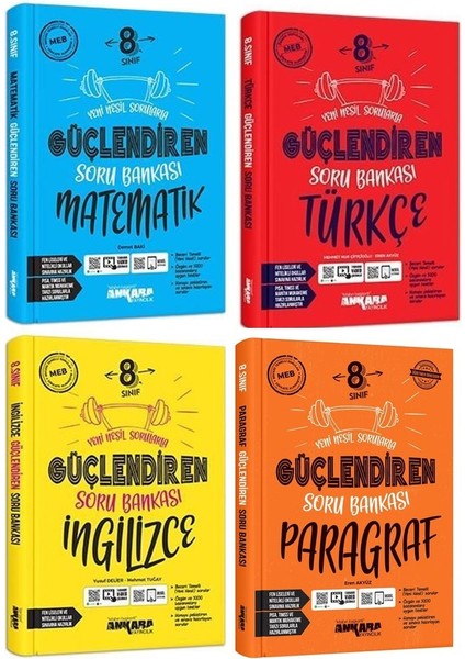 8.Sınıf Matematik - Türkçe - Ingilizce - Paragraf Güçlendiren Soru Seti 4 Kitap 2023