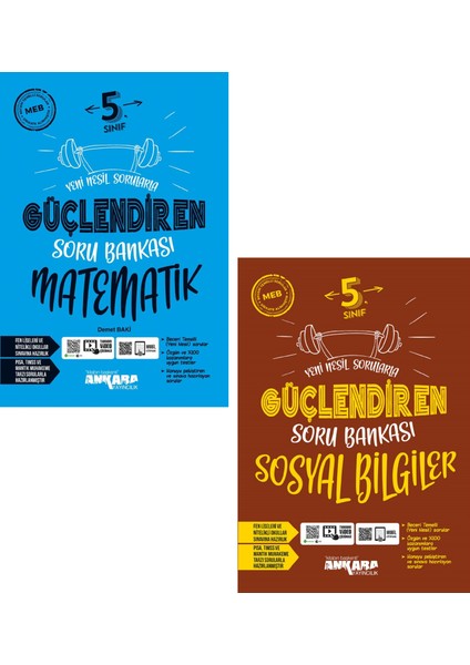 5.Sınıf Matematik - Sosyal Bilgiler Güçlendiren Soru Seti 2 Kitap 2023