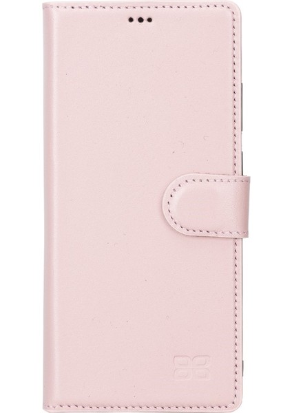Samsung Galaxy Note 20 Uyumlu Deri Cüzdanlı Kılıf Nu2 Pembe modelleri