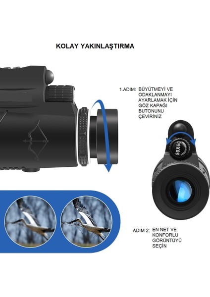 Yenitech Dürbün 90X100 Zoom Lazer Işıklı El Fenerli Hd Dürbün Teleskop Dürbün Uygun Fiyatlı Dürbün