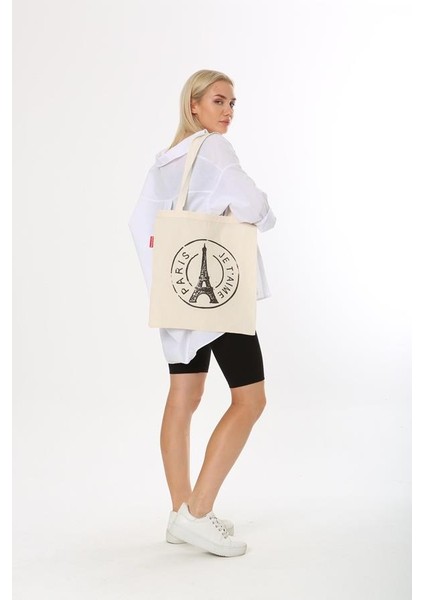 Paris Baskılı Bez Çanta indirimleri