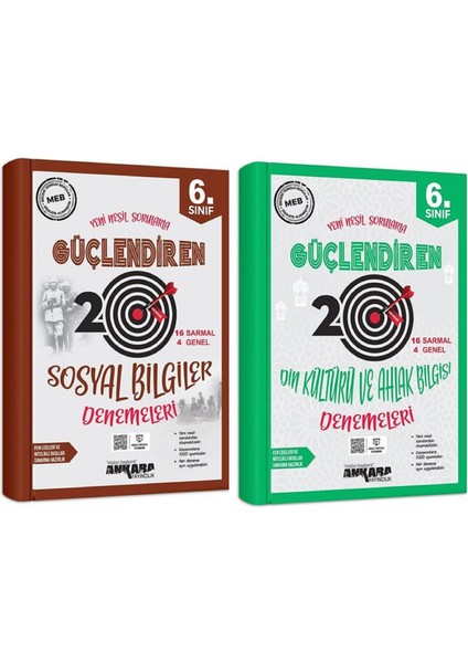 6.Sınıf Sosyal Bilgiler + Din Kültürü Kültürü Güçlendiren Deneme Seti 2 Kitap 2023