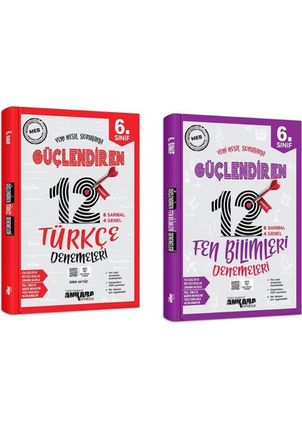 6.Sınıf Türkçe + Fen Bilimleri Güçlendiren Deneme Seti 2 Kitap 2023