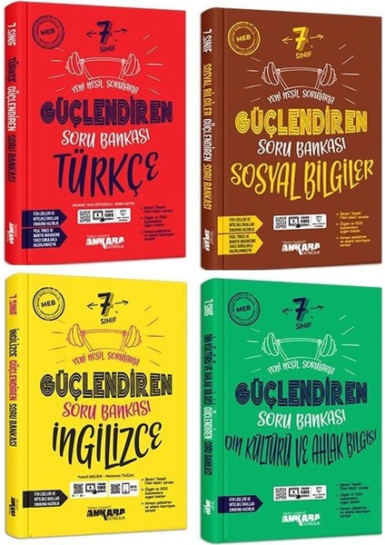 7.Sınıf Sosyal + Türkçe + Din Kültürü + Ingilizce Soru Seti 4 Kitap 2023