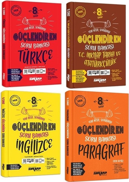 8.Sınıf Inkılap + Türkçe + Ingilizce + Paragraf Soru Seti 4 Kitap 2023