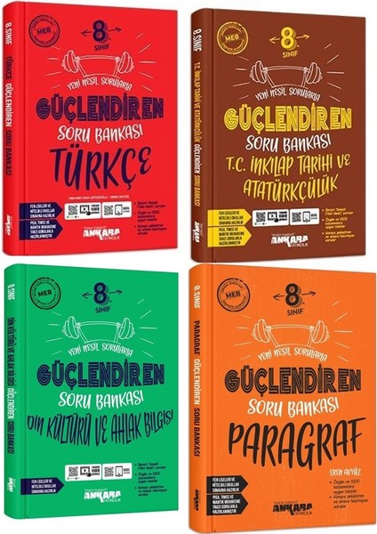 8.Sınıf Inkılap + Türkçe + Din Kültürü + Paragraf Soru Seti 4 Kitap 2023