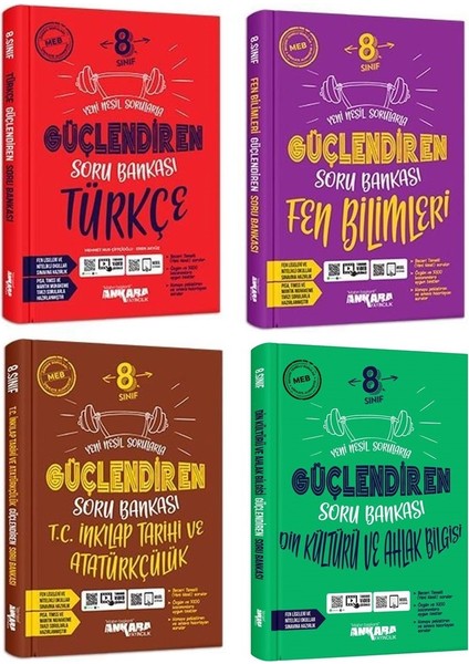 8.Sınıf Inkılap + Türkçe + Fen + Din Kültürü Soru Seti 4 Kitap 2023
