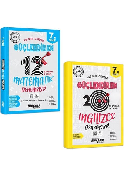 7.Sınıf Matematik + Ingilizce Güçlendiren Deneme Seti 2 Kitap 2023