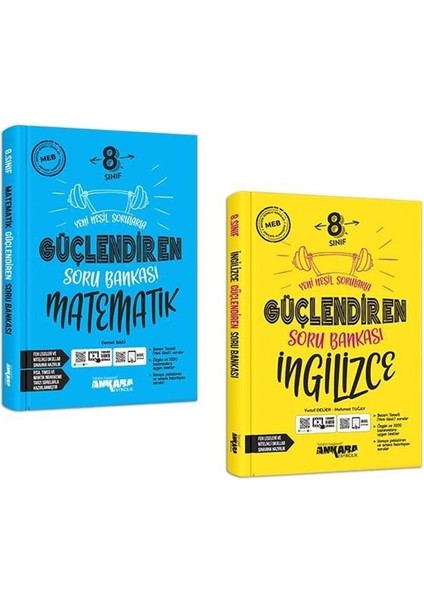 8.Sınıf Matematik + Ingilizce Güçlendiren Soru Seti 2 Kitap 2023