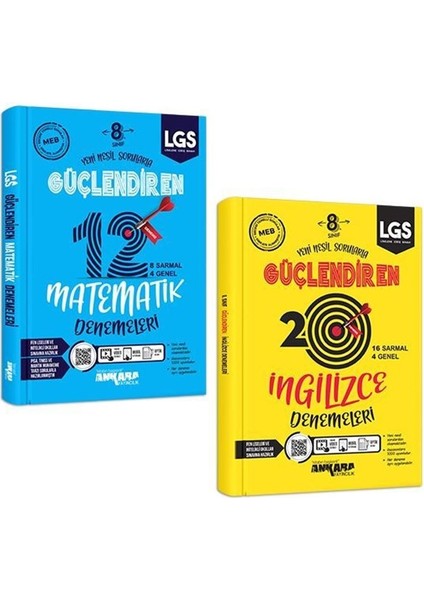 8.Sınıf Matematik + Ingilizce Güçlendiren Deneme Seti 2 Kitap 2023