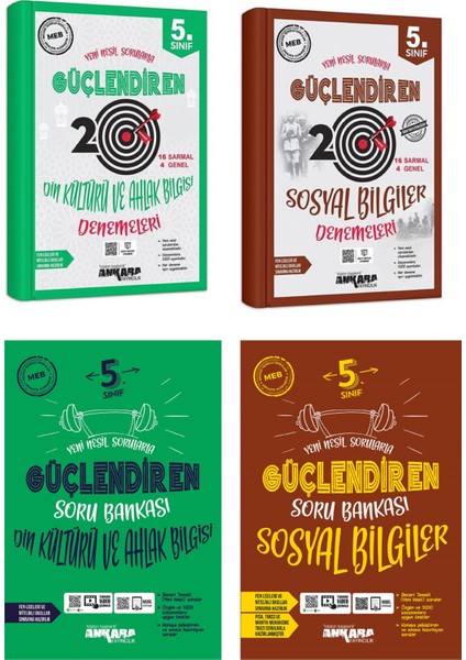 5.Sınıf Sosyal Bilgiler + Din Kültürü Kültürü Güçlendiren Soru + Deneme Seti 4 Kitap 2023