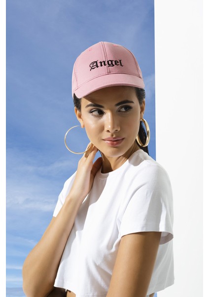 Angel Nakışlı Siperli Beyzbol Pembe Şapka S27111