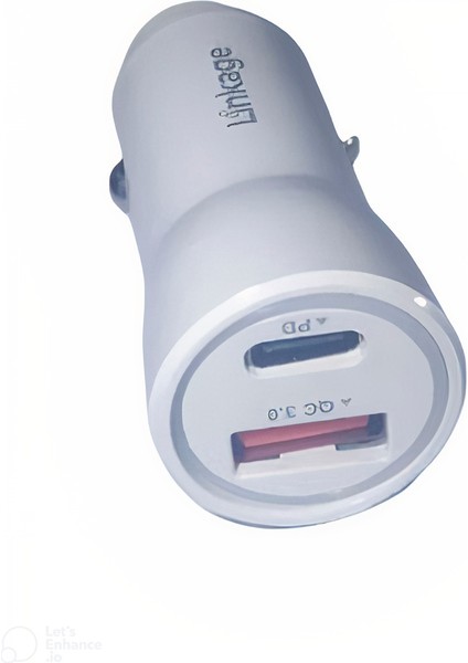 38W/6A Araç Çakmaklık Hızlı Şarj Aleti Type-C ve USB Girişli Type-C To Type-C Kablo