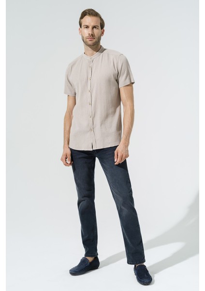 Organik Hakim Yaka Tam Pat Kısakol Taş Gömlek S27048 modelleri