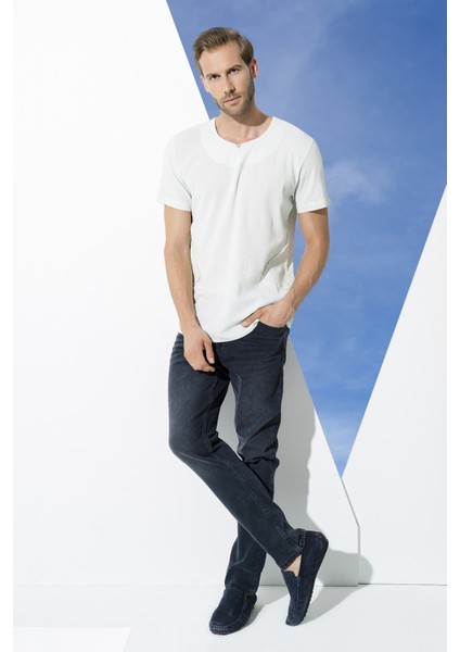 Organik Tek Düğme Kısakol Yeşil Gömlek S27060