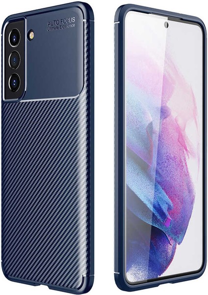 Samsung Galaxy S21 Fe Kılıf Kamera Korumalı Karbon Desenli Leke Tutmaz Darbe Emici Silikon Kapak