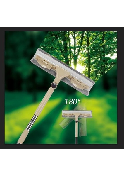 Paslanmaz Çelik Uzun Saplı Temizleme Fırçası Pencere Temizleyici Cam Fayans Silecek Teleskopik fiyatları