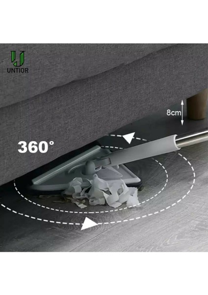 5 Bezli Üçgen Mop Cam Parke Fayans Temizleme , Mikrofiber Teleskopik Sap