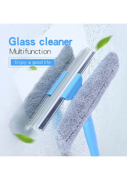 Teleskopik Yüksek Doğruluk Temizlik Pencere Sileceği Çift Taraflı Cam T