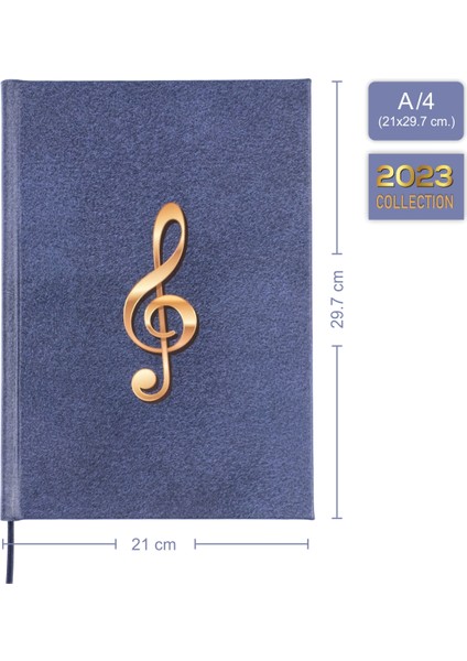 Müzik Nota Defteri Anahtarsız 4 Kesik Çizgili El Yapımı, El Dikişi, Kuşe Ciltli A/4 fiyatları