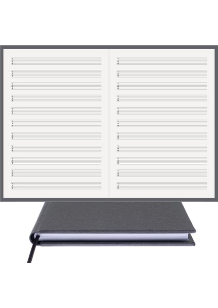 Gitar Nota Defteri Tab Anahtarlı 11 Çıtalı % 100 El Yapımı, El Dikişi, Gerçek Cilt Bezi A/4