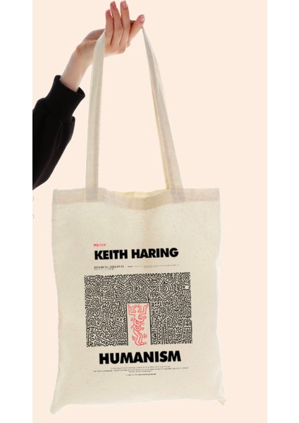 Keıth Harıng Baskılı Ham Bez Çanta fırsatları