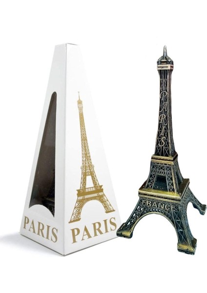 Minyatür Metal Eyfel Kulesi Dekoratif Biblo 15 cm