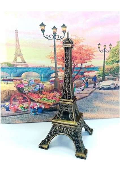 Minyatür Metal Eyfel Kulesi Dekoratif Biblo 15 cm modelleri