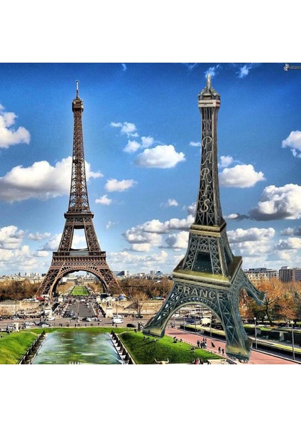 Minyatür Metal Eyfel Kulesi Dekoratif Biblo 15 cm fırsatları