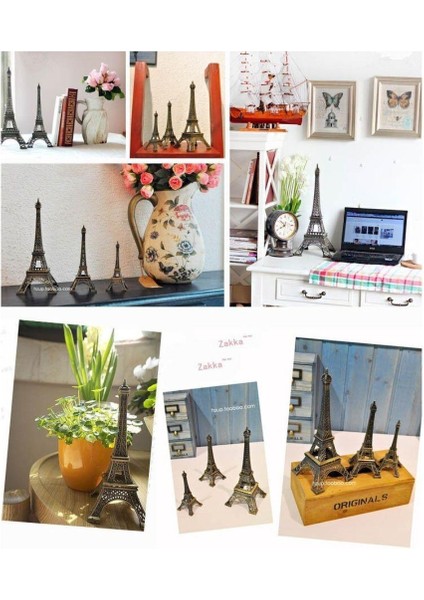 Minyatür Metal Eyfel Kulesi Dekoratif Biblo 15 cm indirimleri