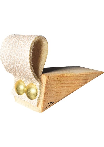 Premium Bej(Krem) Deri Kapı Altlığı Kapı Stoperi Stopper Kapı Durdurucu (5li Paket)
