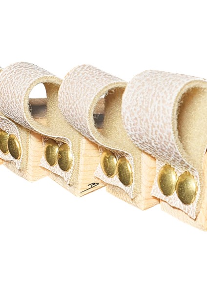 Premium Bej(Krem) Deri Kapı Altlığı Kapı Stoperi Stopper Kapı Durdurucu (5li Paket)