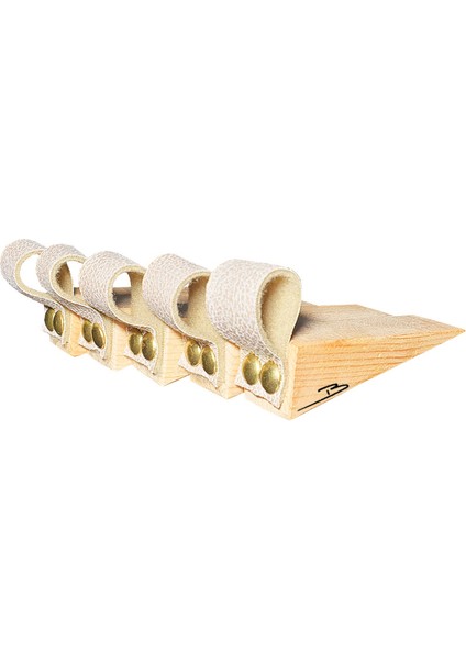 Premium Bej(Krem) Deri Kapı Altlığı Kapı Stoperi Stopper Kapı Durdurucu (5li Paket)