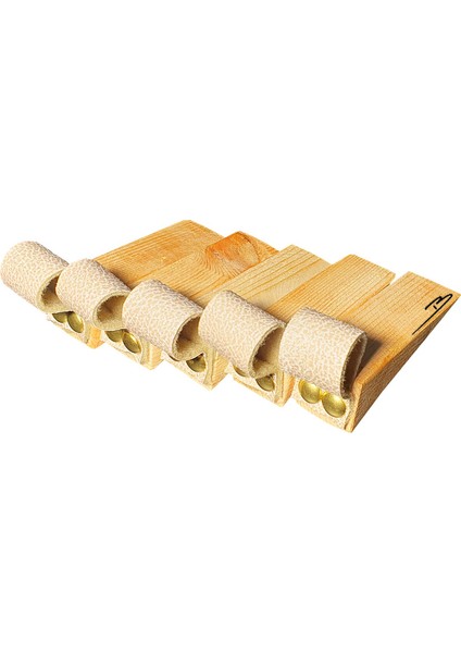 Premium Bej(Krem) Deri Kapı Altlığı Kapı Stoperi Stopper Kapı Durdurucu (5li Paket)