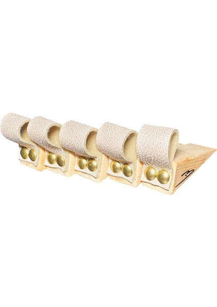 Premium Bej(Krem) Deri Kapı Altlığı Kapı Stoperi Stopper Kapı Durdurucu (5li Paket)