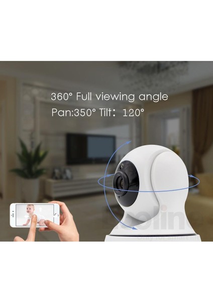 Ip Kamera Wi-Fi Kablosuz Cctv Onvıf Pan Tilt Güvenlik