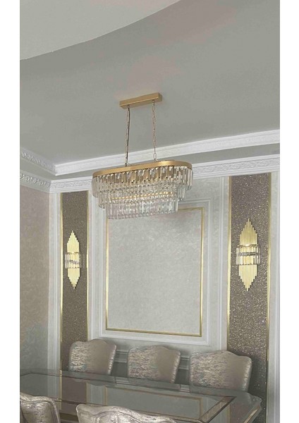 Gold Rengi Kristal Aplik Duvar Lambası Salon Koridor Otel Restoran Dekoratif Aplik