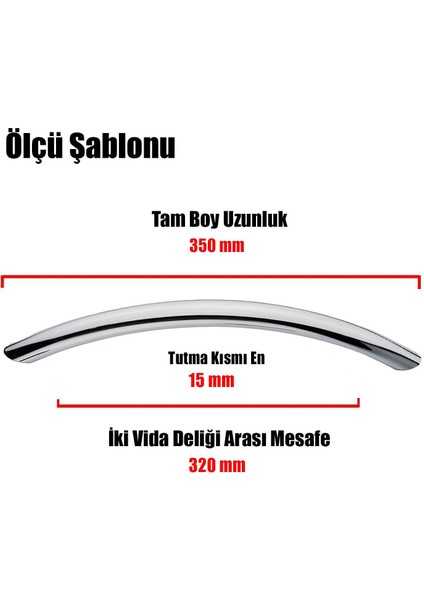 Mobilya Dolap Kapak Çekmece Kulpu Krom Metal 320 Mm modelleri