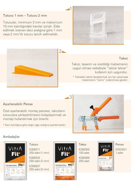 Vitra Fit Takoz 100'Lü Paket