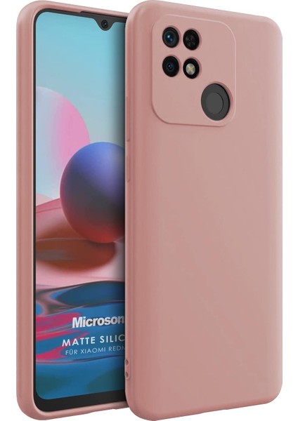 Matte Silicone Xiaomi Poco C40 Kılıf Rose Gold